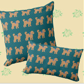 Fun Tan Doodle Dog op Donkerblauw Groen Golfhanddoek
