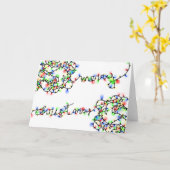 Fun tangled Christmas Lights "Merry Christmas" Kaart (Gele Bloem)