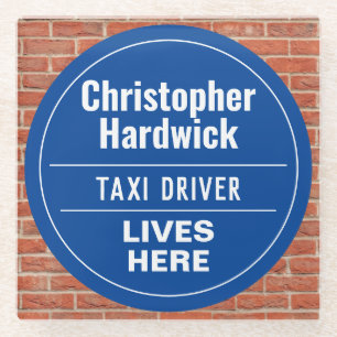 Fun Taxi Driver Wall Plaque Style Onderzetter