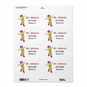 Fun Teacher's Name Tags Etiket (Full Sheet)