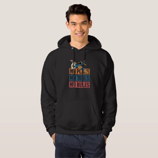 Fun Techniciens Engineer Vliegtuig Mechanic Hoodie (Voorkant volledig)