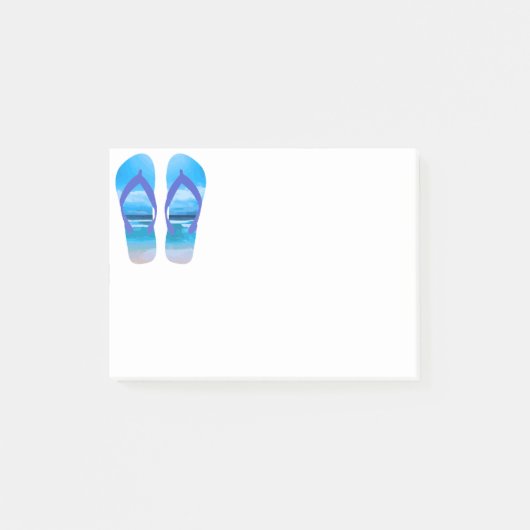 Fun Teenslippers Summer Beach Art for Vacation Post-it® Notes (Voorkant)