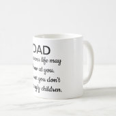 Fun-tekst. Papa mok. Koffiemok (Voorkant rechts)