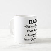 Fun-tekst. Papa mok. Koffiemok (Voorkant links)