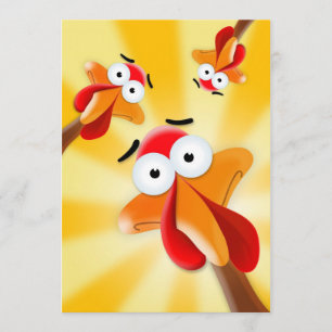 Fun Thanksgiving Turkey Day Dinner Invision Kaart