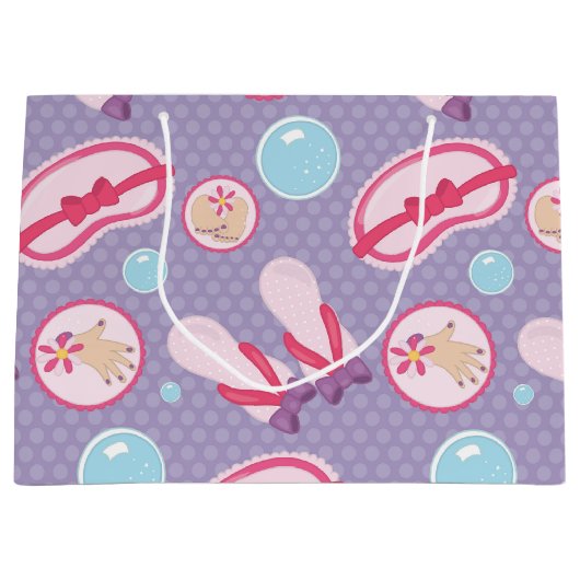 Fun Thème spa fête grand sac cadeau (Devant)