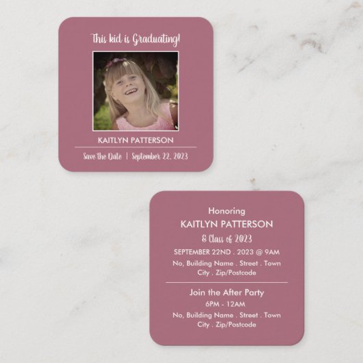 Fun "This Kind" Photo, Graduation Party Ticket (Voorkant / Achterkant)