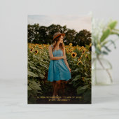 Fun Three Photo Folie Afstuderen Aankondiging (Staand Voorkant)