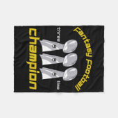Fun Three Time Fantasy Football League Champion Tr Fleece Deken (Voorkant (Horizontaal))