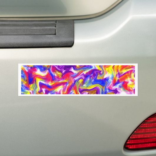 Fun Tie Dye Bumpersticker (Op auto)