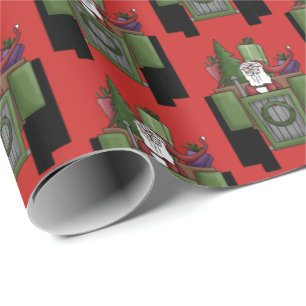 Fun Tiled kersttrekker - omloop Cadeaupapier
