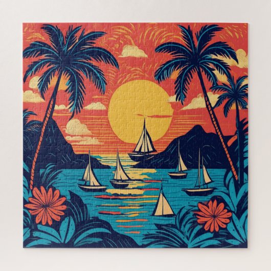 Fun time puzzle tropical (Vertical)