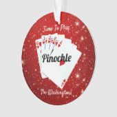 Fun Time to Play Pinochle Red Ornament (voorkant)