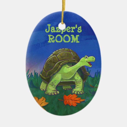 Fun Tortoise Personalized Room Ornament (Voorkant)