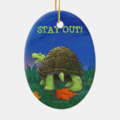 Fun Tortoise Personalized Room Ornament (Achterkant)