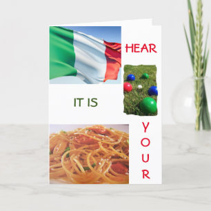 FUN & TOTAAL "ITALIAANSE STIJL" BIRTHDAY-KAART KAART