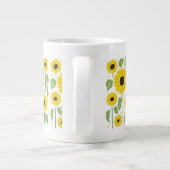 Fun Tournesol Motif Géant Café Mug (Dos)