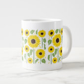 Fun Tournesol Motif Géant Café Mug (Devant droit)