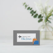 Fun Travel Agent Visitekaartje (Staand voorkant)