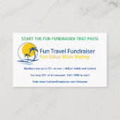 Fun Travel Fundraiser - goedgekeurd Visitekaartje (Achterkant)
