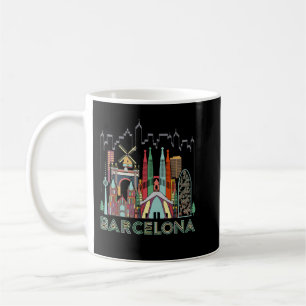 Fun Travel Spain Barcelona Vacation Cadeauontwerp  Koffiemok