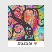 Fun Tree Je hebt dit grillige Inspirerend Sticker (Vel)