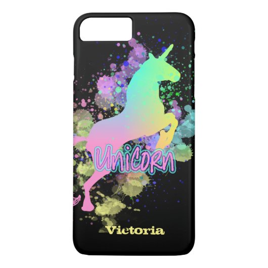 Fun Trendy Rainbow Unicorn Persoonlijk Case-Mate iPhone Case (Achterkant)