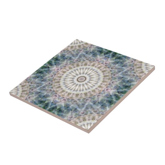 Fun Trippy Hippy Psychedelische Fractale Kaleidosc Tegeltje (Zijkant)