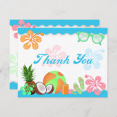 Fun Tropical Bedankt voor je notitiekaarten (Voorkant / Achterkant)