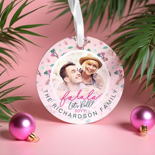 Fun Tropical Christmas Fa la Let's Roll Photo