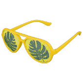 Fun tropical Monstera palm leaf coole zomerfeest Aviator Zonnebril (Gekanteld)
