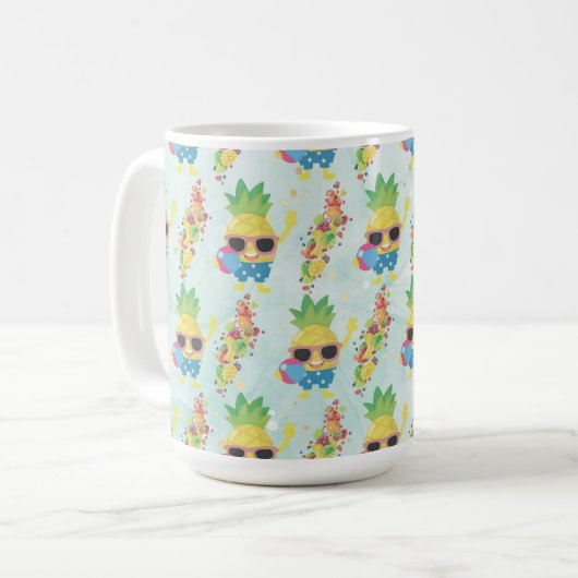 Fun Tropical Pattern  Koffiemok (Voorkant links)
