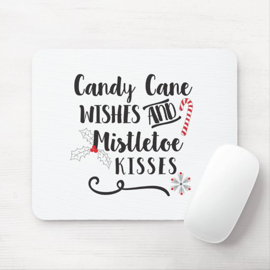 Fun Typography Kerstmis Muismat (Met muis)