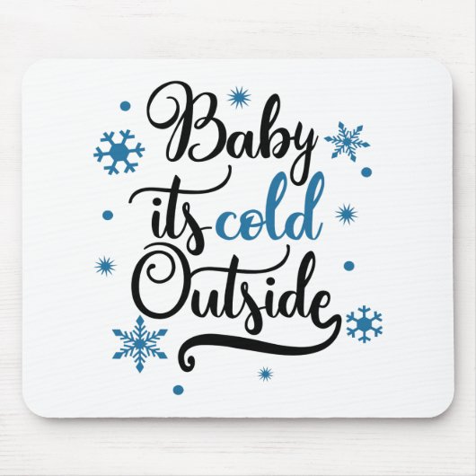 Fun Typography Kerstmis Muismat (Voorkant)