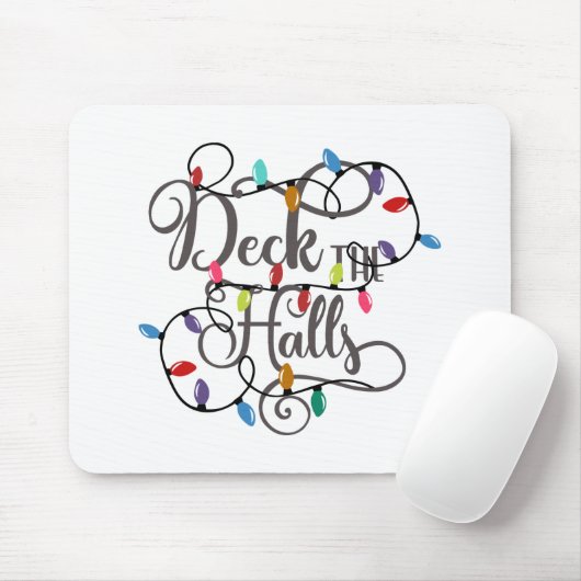 Fun Typography Kerstmis Muismat (Met muis)