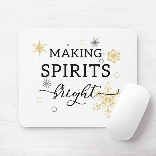 Fun Typography Kerstmis Muismat (Met muis)