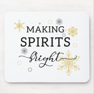 Fun Typography Kerstmis Muismat