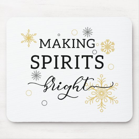 Fun Typography Kerstmis Muismat (Voorkant)