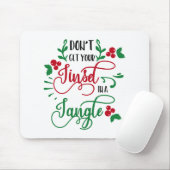 Fun Typography Kerstmis Muismat (Met muis)