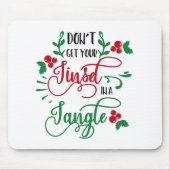 Fun Typography Kerstmis Muismat (Voorkant)