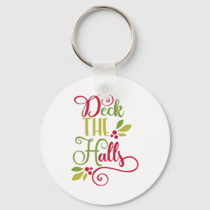 Fun Typography Kerstmis Sleutelhanger