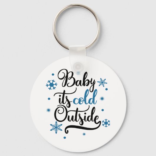 Fun Typography Kerstmis Sleutelhanger (Voorkant)