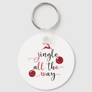 Fun Typography Kerstmis Sleutelhanger