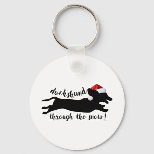 Fun Typography Kerstmis Sleutelhanger