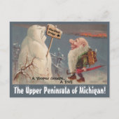 Fun U.P. Yooper Upper Peninsula Michigan BRIEFKAAR Briefkaart (Voorkant)