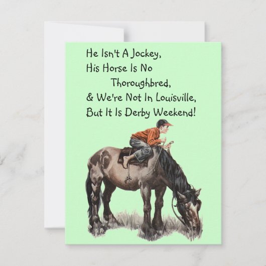 Fun Uitnodiging tot gastland van een Ky Kentucky D (Voorkant)