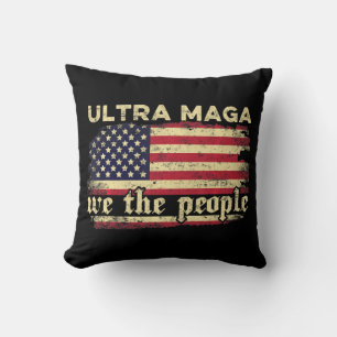 Fun Ultra Maga  Amerikaanse vlag Ultra Maga Re Kussen