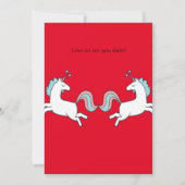 Fun Unicorn faire-part de mariage. Personnalisable (Dos)