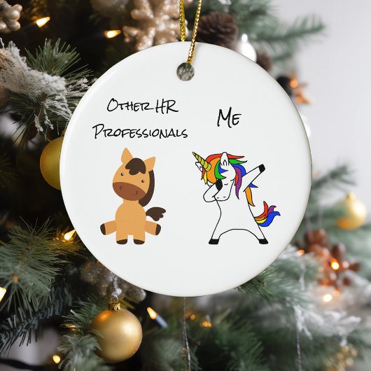 Fun Unicorn HR - professionals Keramisch Ornament