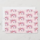 Fun Unicorn visage aquarelle photo invitation de l (Dos)